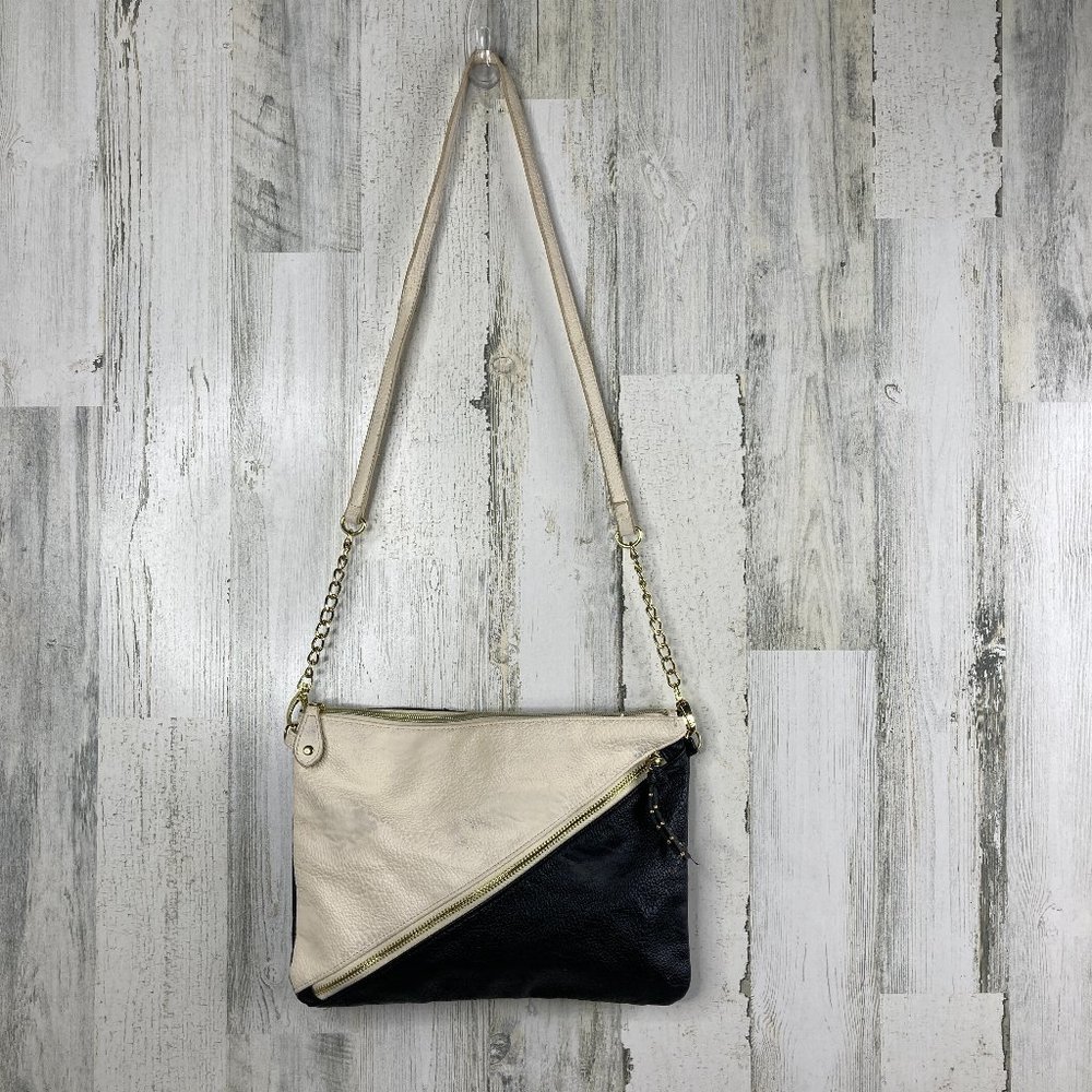 Steve Madden Diagonal Zip Pebbled Shoulder Bag - image 1